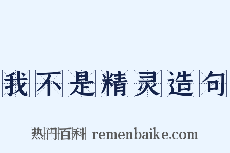 我不是精灵造句是什么意思的图片